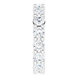 10K Gold Round Lab-Grown Diamond Shared-Prong Eternity Band – 3.5 mm Stones - White Gold - view 4