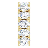 10K Gold Oval Lab-Grown Diamond Shared-Prong Eternity Band – 6x4 mm Stones - Yellow Gold - view 4
