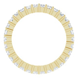 10K Gold Square Natural Diamond Shared-Prong Eternity Band – 1.75x1.75 mm Stones - Yellow Gold - view 2