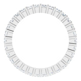 10K Gold Square Natural Diamond Shared-Prong Eternity Band – 1.75x1.75 mm Stones - White Gold - view 2