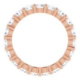 10K Gold Round Lab-Grown Diamond Shared-Prong Eternity Band – 2.75 mm Stones - Rose Gold - view 2