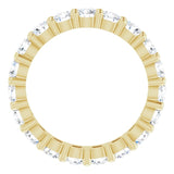 10K Gold Round Lab-Grown Diamond Shared-Prong Eternity Band – 2.75 mm Stones - Yellow Gold - view 2