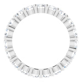 10K Gold Round Lab-Grown Diamond Shared-Prong Eternity Band – 2.75 mm Stones - White Gold - view 2