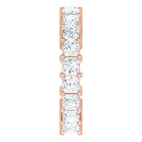 14K Gold Square Lab-Grown Diamond Shared-Prong Eternity Band – 2.75x2.75 mm Stones - Rose Gold - view 4