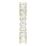 10K Gold Square Lab-Grown Diamond Shared-Prong Eternity Band – 2.75x2.75 mm Stones - Yellow Gold - view 4