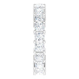 10K Gold Square Lab-Grown Diamond Shared-Prong Eternity Band – 2.75x2.75 mm Stones - White Gold - view 4