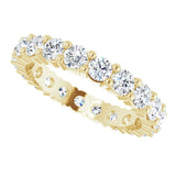 10K Gold Round Lab-Grown Diamond Shared-Prong Eternity Band – 3 mm Stones - Yellow Gold - view 5