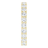 10K Gold Round Lab-Grown Diamond Shared-Prong Eternity Band – 2.25 mm Stones - Yellow Gold - view 4