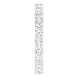 10K Gold Round Lab-Grown Diamond Shared-Prong Eternity Band – 2.25 mm Stones - White Gold - view 4