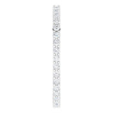 10K Gold Round Lab-Grown Diamond Shared-Prong Eternity Band – 1.3 mm Stones - White Gold - view 4