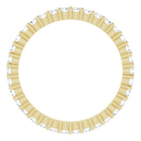 10K Gold Round Natural Diamond Shared-Prong Eternity Band – 1.5 mm Stones - Yellow Gold - view 2