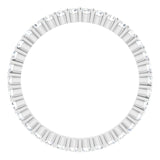 10K Gold Round Lab-Grown Diamond Shared-Prong Eternity Band – 1.5 mm Stones - White Gold - view 2