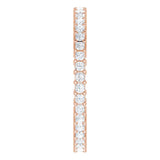 10K Gold Square Lab-Grown Diamond Shared-Prong Eternity Band – 1.25x1.25 mm Stones - Rose Gold - view 4