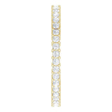10K Gold Square Lab-Grown Diamond Shared-Prong Eternity Band – 1.25x1.25 mm Stones - Yellow Gold - view 4