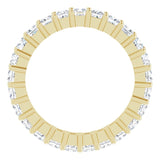 10K Gold Square Lab-Grown Diamond Shared-Prong Eternity Band – 2.25x2.25 mm Stones - Yellow Gold - view 2