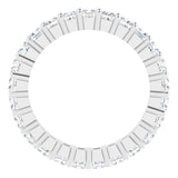 10K Gold Square Lab-Grown Diamond Shared-Prong Eternity Band – 2.25x2.25 mm Stones - White Gold - view 2