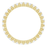 10K Gold Round Natural Diamond Shared-Prong Eternity Band – 1.7 mm Stones - Yellow Gold - view 2