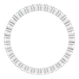 Platinum Round Natural Diamond Shared-Prong Eternity Band – 1.7 mm Stones - view 2