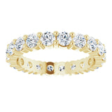 10K Gold Round Lab-Grown Diamond Shared-Prong Eternity Band – 2.75 mm Stones - Yellow Gold - view 3