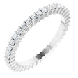 Platinum Square Natural Diamond Shared-Prong Eternity Band – 1.25x1.25 mm Stones