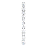 10K Gold Round Lab-Grown Diamond Shared-Prong Eternity Band – 1.5 mm Stones - White Gold - view 4