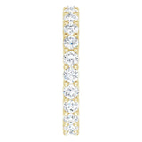 10K Gold Round Lab-Grown Diamond Shared-Prong Eternity Band – 2.25 mm Stones - Yellow Gold - view 4