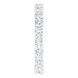 10K Gold Round Lab-Grown Diamond Shared-Prong Eternity Band – 2.25 mm Stones - White Gold - view 4