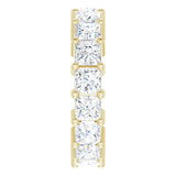 10K Gold Square Lab-Grown Diamond Shared-Prong Eternity Band – 3.5x3.5 mm Stones - Yellow Gold - view 4