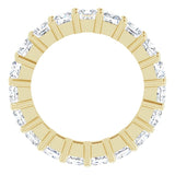 10K Gold Square Lab-Grown Diamond Shared-Prong Eternity Band – 3x3 mm Stones - Yellow Gold - view 2