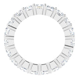 10K Gold Square Lab-Grown Diamond Shared-Prong Eternity Band – 3x3 mm Stones - White Gold - view 2