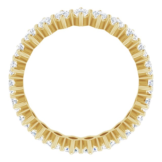 14K Gold Marquise Lab-Grown Diamond Shared-Prong Eternity Band – 4.25x2.25 mm Stones - Yellow Gold - view 2