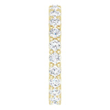10K Gold Round Natural Diamond Shared-Prong Eternity Band – 2.25 mm Stones - Yellow Gold - view 4