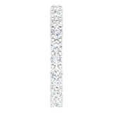 10K Gold Round Lab-Grown Diamond Shared-Prong Eternity Band – 2.25 mm Stones - White Gold - view 4