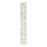 10K Gold Round Lab-Grown Diamond Shared-Prong Eternity Band – 2.75 mm Stones - Yellow Gold - view 4