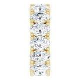 10K Gold Oval Lab-Grown Diamond Shared-Prong Eternity Band – 6x4 mm Stones - Yellow Gold - view 4
