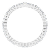 10K Gold Square Lab-Grown Diamond Shared-Prong Eternity Band – 1.25x1.25 mm Stones - White Gold - view 2