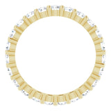 10K Gold Round Lab-Grown Diamond Shared-Prong Eternity Band – 2.25 mm Stones - Yellow Gold - view 2