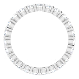 10K Gold Round Lab-Grown Diamond Shared-Prong Eternity Band – 2.25 mm Stones - White Gold - view 2