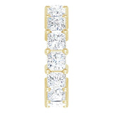 10K Gold Square Lab-Grown Diamond Shared-Prong Eternity Band – 4x4 mm Stones - Yellow Gold - view 4