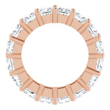 10K Gold Square Lab-Grown Diamond Shared-Prong Eternity Band – 3.75x3.75 mm Stones - Rose Gold - view 2