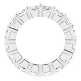 10K Gold Square Lab-Grown Diamond Shared-Prong Eternity Band – 3.75x3.75 mm Stones - White Gold - view 2