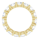 10K Gold Round Lab-Grown Diamond Shared-Prong Eternity Band – 3.8 mm Stones - Yellow Gold - view 2
