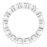 10K Gold Round Lab-Grown Diamond Shared-Prong Eternity Band – 3.8 mm Stones - White Gold - view 2
