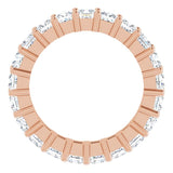 10K Gold Square Lab-Grown Diamond Shared-Prong Eternity Band – 2.75x2.75 mm Stones - Rose Gold - view 2