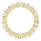 10K Gold Square Lab-Grown Diamond Shared-Prong Eternity Band – 3x3 mm Stones - Yellow Gold - view 2
