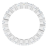 10K Gold Square Lab-Grown Diamond Shared-Prong Eternity Band – 2.75x2.75 mm Stones - White Gold - view 2