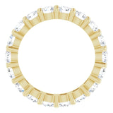10K Gold Round Natural Diamond Shared-Prong Eternity Band – 3.2 mm Stones - Yellow Gold - view 2