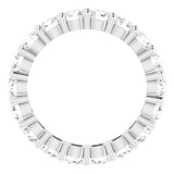 10K Gold Round Natural Diamond Shared-Prong Eternity Band – 3.2 mm Stones - White Gold - view 2