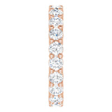 10K Gold Round Lab-Grown Diamond Shared-Prong Eternity Band – 2.75 mm Stones - Rose Gold - view 4