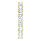 10K Gold Round Lab-Grown Diamond Shared-Prong Eternity Band – 2.75 mm Stones - Yellow Gold - view 4